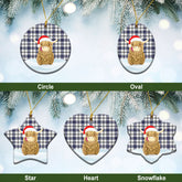 Hannay Modern Tartan Christmas Ceramic Ornament - Highland Cows Style